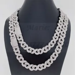 Фабричная цена бесконечная 13 -мм замороженная сеть бриллиантовых ожерелье Moissanite для мужчин
