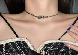 Chokers Kreative Mode Titan Stahl Gürtel Schnalle Halskette Für Frauen Persönlichkeit Temperament Choker Party Schmuck Freund Geschenk9164132