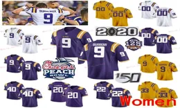 Cucita personalizzata 33 Jamal Adams 39 Jack Gonsoulin 4 Nick Brossette 40 Devin White LSU Tigers College Maglie donna9046311