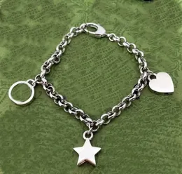 Armband aus 925er-Silber, elegant, lässig, einfach und hochwertig, fünfzackiger Stern, Titanstahl, Paararmbänder für Männer und Frauen, Valentinstag, Hochzeit, Schmuck, Geschenke