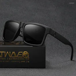 Gafas de sol 2024 Gafas cuadradas de marca de onda de calor de lujo de alta calidad para hombres UV400