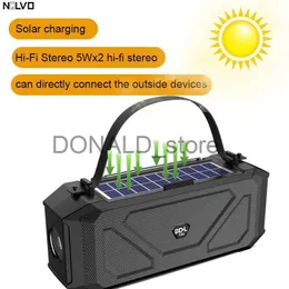 Portabla högtalare Outdoor Emergency Firtlight Solar Charging Bluetooth 5.0 Högtalare Dual Hifi Stereo Wireless Soundbar Portable Houd Speaker Box J240117