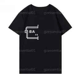 Lyx män kvinnor t-shirt designer t shirt mode t-shirt brev tryck trendig lös casual topp ungdomar par tshirt överdimensionerad kvinna t skjortor man tee shirt vit