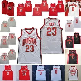 Jersey de basquete do estado de Ohio Buckeyes NCAA College Joey Brunk Cedric Russell Jamari Wheeler Malaki Branham Kalen Etzler Hookfin Johnson Jr.