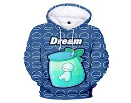 Dream SMP Kids Hoodie For Boys Girls Green DreamWastaken Cosplay Children Cartoon Sweatshirts Dream Merch Graphic Pullovers Tops7791688