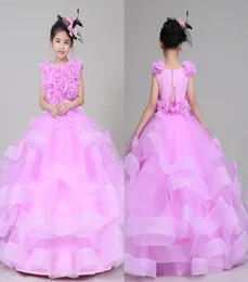 Girl039s Pageant Elbiseleri Yüksek Kaliteli Yeni 2022 Kız Elbise Etek Pembe Kız Piyano Performans Podyum Dress1831862