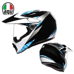 Casco integral abierto Agv Axe con soldadura de carbono para motocicleta vehicular todoterreno, cubierta completa, cascos de carreras de motocicletas para hombres y mujeres, cascos de rally Four Seasons 2AIQ