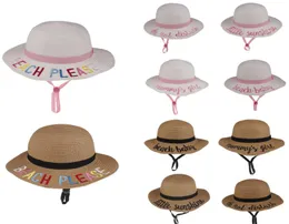 10styles Kids Bucket Hat Strawhat Sunhat summer beach Sun Hat Word Fishing Caps Baby Fisherman Cartoon Kids Beach Baby Hats Shippi8985647