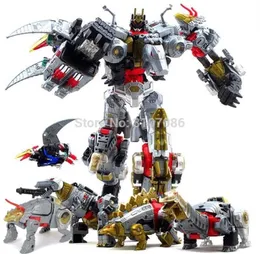 G1 BPF変換dinoking Volcanicusグリムロックスラグスラッジスナールスラッシュスラッシュディノボット5IN1アクションフィギュアロボットおもちゃT2001062314584225