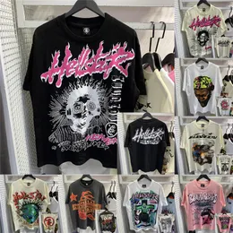2024 Hellstar Shirt T-Shirt Mens and Womens Designer Short Sleeve Fashion Tees Street Letter Printing Hip Hop Tops T Tops Tirts Summer