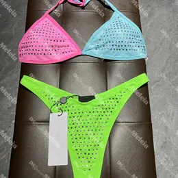 Diamond Swimwear Thongs sexy set bikini Designer Crystal Letter Swimsuit Beach usa