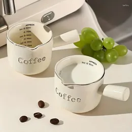 Measuring Tools 90ML Espresso Ceramics Graduated Cup Modern Simplicity High-grade With Handle Liquid Container Milk Scale