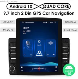 Yeni 2g+64g 9.7 inç Evrensel Araba GPS Navigasyon Autoradio Android 10 USB Bluetooth FM USB 4G WiFi SWC Ayna Bağlantı OBD2 Arka Kamera