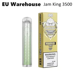 EU Stock Jam King Vape CKS Puff 3500 6 ml POD Crystal Vape E Cigarett 2% 3% 5% NIC VAPER 650mah Batterisladdningsbart mesh -spole Vape Factory Vape Wholesale Puff 1500 2800