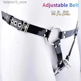 Outros itens de beleza para saúde 2022 Novo Atualizado Desgaste Ajustável PU Cinto Chastity Lock Dispositivo Acessórios Gaiola Galo Bondage Brinquedos Sexy Para Homens Gay Adulto Produto Q240117