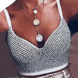 Sexig lyxig diamant Push Up Bh Women Lingerie Party Underwear Ladies Bralette Chest Binder Y2K Corset Woman Clothes Ropa Mujer 240116