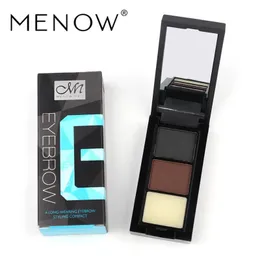 MENOW Two-color Eyebrow Powder With Eyebrow Brush Waterproof Three-dimensional Nature Easy to Color Not Blooming E15001 240116