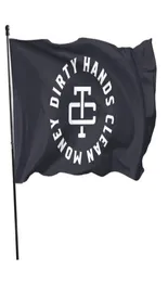 Dirty Hands Clean Money Outdor Flags 3x5ft 100d Polyester Fast Vivid Color med två mässing GROMMETs9505444