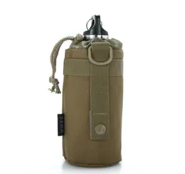 Tactical Molle Water Bottle Bag 1000D Nylon Waterproof Travel Outdoor Camping Kettle Ryggsäck Sport med Pendant Accessories Bags7159294