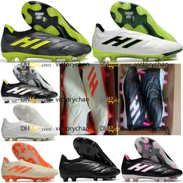 حقيبة الهدايا جودة أحذية كرة القدم كوبا نقية FG Laceless Soccer Cleats Mens Ground Limited Edition Leather Outdize Training Football Shoes Botas de Futbol US 6.5-11