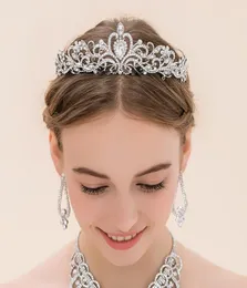 Perfeito feito à mão de luxo strass nupcial headpieces tiarascrowns barroco casamento acessórios para o cabelo feminino fascinators che18131525422970