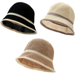 Bérets tricotés chapeau de seau printemps été respirant soleil pêcheur femmes filles