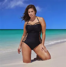 Yaz artı bikini yular boyun fırçası ızgara tasarımı siyah karanlık lacivert tek parça mayolar 7738907 ile ucuz iç çamaşırı setleri