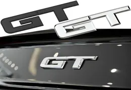 3D Metal Car GT Logo Sticker For Mustang Auto Rear Trunk Tailgate Font Letters Emblem Nameplate Decor Replace Accessories3213279