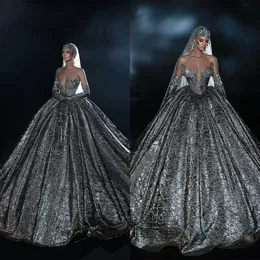 Vestidos de casamento romântico princesa sem alças vestidos de baile de noiva cristal profundo decote em v sem mangas vestidos de noiva feitos sob encomenda