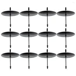 Candle Holders Clips 12pcs Fixing Holder Stand Metal Plate Pillar Votive Tealight