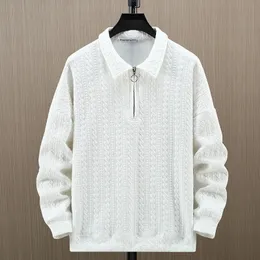 170 kg 10xl Autumn Polo Obwód plus nastolatki z rozmiarami Knit Sweter Off White Black Men Pullover Boys 9xl 8xl 7xl luźne ubrania sportowe 240117