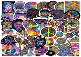 50PcsLot Cartoon Psychedelic Sticker Hippie Stickers Aesthetic Art Graffiti Decals Skateboard Fridge Guitar DIY Sticker2853702