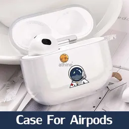 Étuis de téléphone portable pour AirPods Pro 2 étui astronaute Spaceman étui pour AirPods 3 Pro 2 étui en Silicone Transparent transparent pour AirPods Pro 2 couverture YQ240117