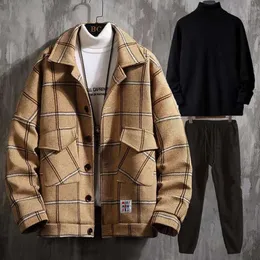 Herbst-Winter-Jacken, verdickte, vielseitige, lässige koreanische Version, trendiges Herrenbekleidungsset, gepaart mit einer gerüschten und hübschen Baumwolljacke