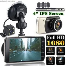 New 4 Inch IPS HD 1080P Car Driving Recorder Vehicle Camera Car DVR Driving Recorder Dashcam Night Vision G Sensor Support Russian