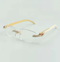 2021 designer infinites diamanti montatura per occhiali 3524012 occhiali da vista con corna bianche naturali buffs misura 3618140mm6139016