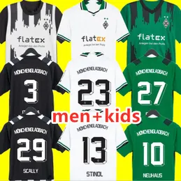 23 24 Borussia Monchengladbach Camisas de futebol FÃS VERSÃO DO JOGADOR 2023 2024 Home Gladbach ELVEDI WEIGL ZAKARIA NEUHAUS GINTER THURAM MEN KIT KIT CAMISAS DE FUTEBOL