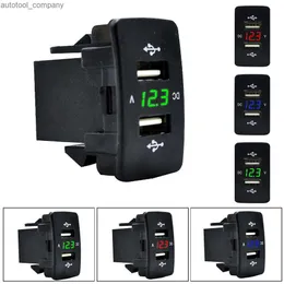 جديد DC 12-24V Dual USB Port Car Charger Adagter Socket Lighter Adapter مع شاشة LED Digital Voltmeter Meter لـ Honda Car