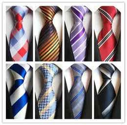 2019 krawat mody krawat męskie klasyczne krawaty formalne branża ślubna Czerwona Purple Blue Stripe krawat dla mężczyzn Akcesoria