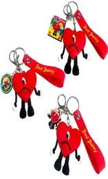 Dekompressionsleksak Bad Bunny Keychain Bag Car Pendants PVC AVOCADO KEY CHAINS D212320919