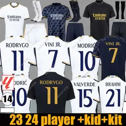 BELLINGHAM 23/24 Soccer Jerseys VINI JR MBAPPE MODRIC Fans Player 2023 2024 Football Shirt Real Madrids Rodrygo CAMAVINGA Camisetas Men Kids
