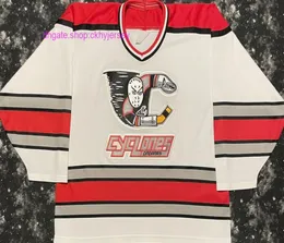 Tani zszyty vintage Bauer Cincinnati Cyklony Hockey Jersey Mens Kids Jerseys9673391