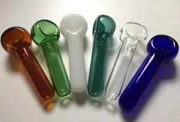 Rauchen geblasenem Glas Handpfeifen Mini kleine Pyrex Tabak Löffel Schüssel Topf Rohr Dab Rigs Bubbler 11 LL