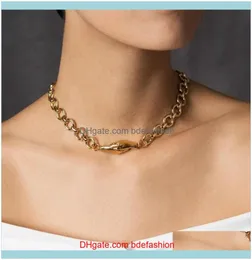Necklaces Pendants Jewelrycreative Design Necklace Magnet Suction Clasp Handshake Metal Chain Clavicle Jewelry Gifts For Friends8858748