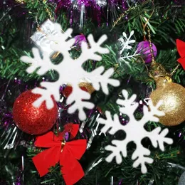 Juldekorationer 6st Fake Foam Snowflake Creative Hanging Large Snowfakes Ornament White Decorative Xmas Tree Pendants Window