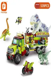 Forange dinosaure créateur bloc de construction dinosaure jurassique parc du monde Animal explorer briques jouets cadeau d'anniversaire pour les enfants 2108038167930