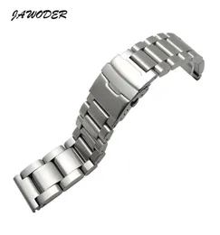 Jawoder Watchband 20 22 24 Men Men Scay Scay Slight Solid Stain Ditival Watch Band Band Band Buckelment Buclets2199491
