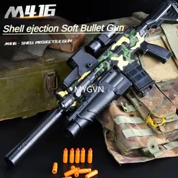 M416 espuma dardos escudo ejeção blaster rifle brinquedo arma manual tiro lançador para crianças meninos presentes de aniversário jogos ao ar livre-1