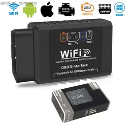 新しいOBD2 WiFi ELM327 V 1.5 iPhone用のスキャナー /Android Auto OBDII OBD 2 ODB II ELM 327 V1.5 Wi-Fiコードリーダー診断ツール