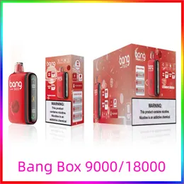 Bang Box 9000 puffs and Bang Box 18000 puffs Disposable Vape 0% 2% 3% 5% Puff 9k 28ml Preloaded 650mAh Rechargeable Intelligent display bang 18000 bang 9000